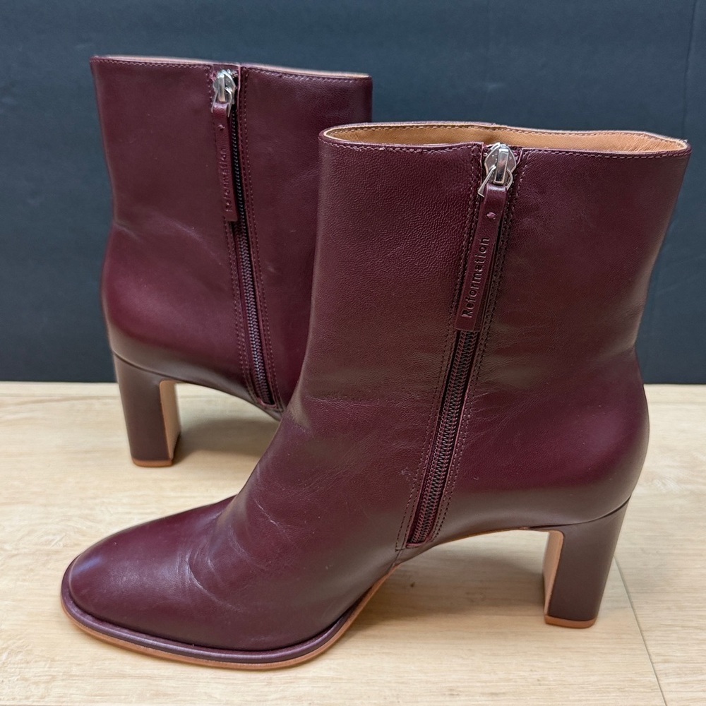 Reformation Gillian Ankle Boot Ruby, SIZE 8 US - Picture 10 of 13